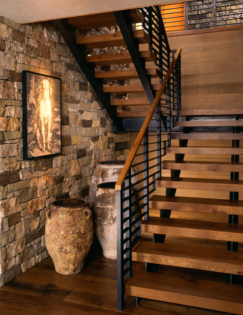 20 Uplifting Rustic Staircase Designs That You Can't Dislike