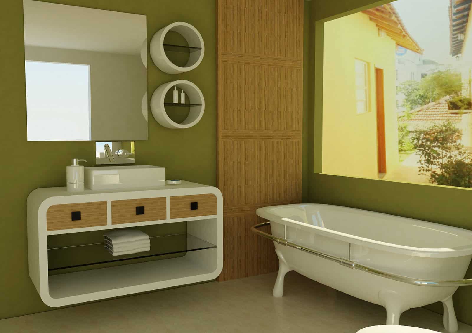 10 Fresh Green Bathroom Design Ideas 2