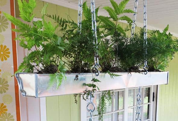 Repurpose Gutters into Hanging Planters 2