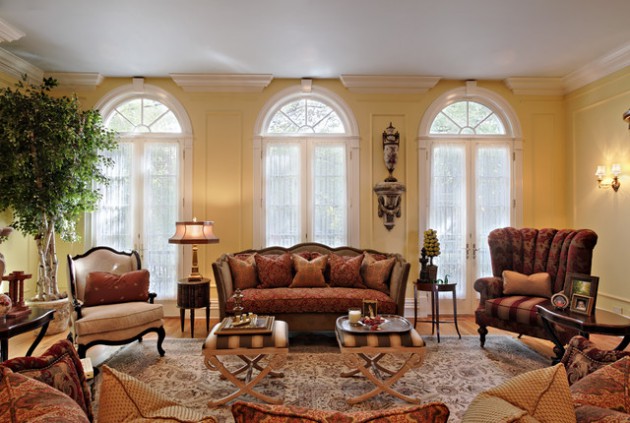 antique living room windows