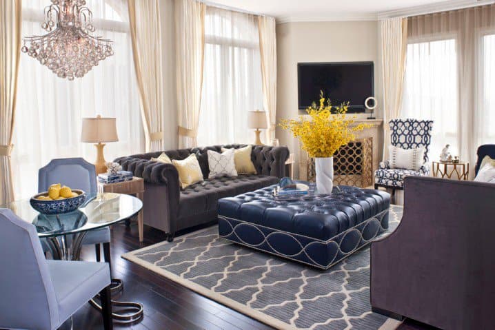 19 Beautiful Living Room Design Ideas With Ottoman 4