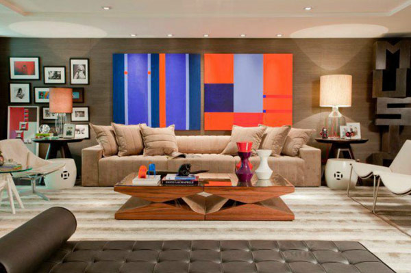 19 Cheerful Colorful Living Room Design Ideas