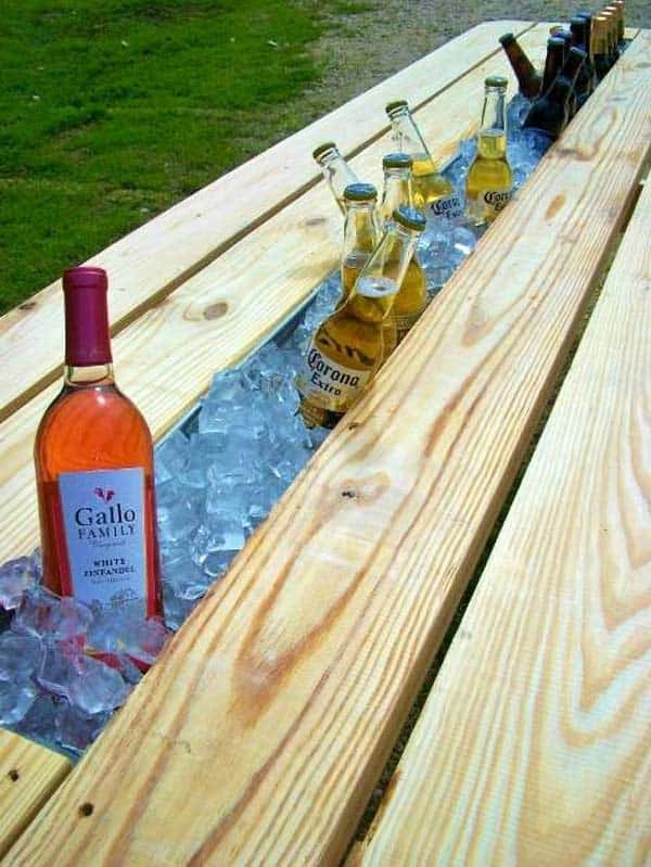 Beer Gutter picnic Tables 6