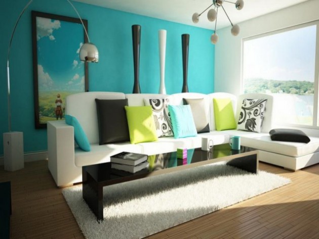 19 Cheerful Colorful Living Room Design Ideas