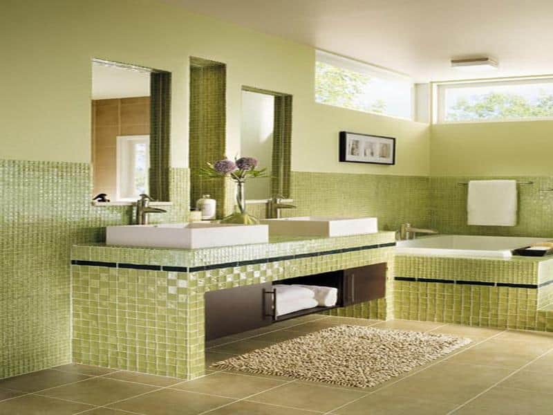 10 Fresh Green Bathroom Design Ideas 8