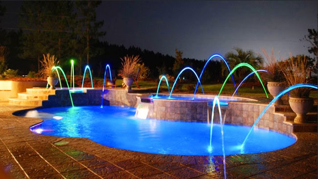 15 Attractive Swimming Pool Lighting Ideas 10