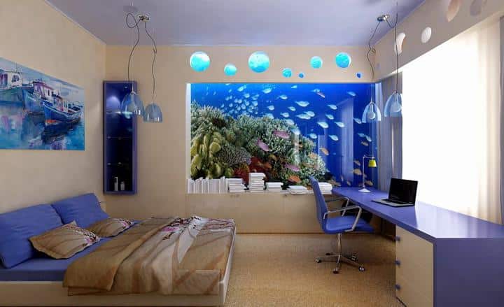 16 Truly Amazing Interiors With Fascinating Aquarium