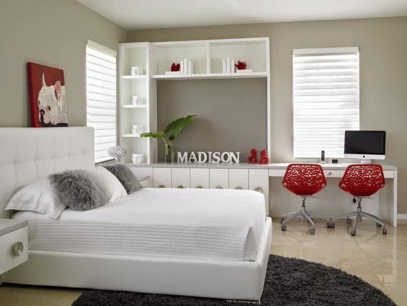 17 Divine Combinations Of Red & Grey In The Bedroom 10