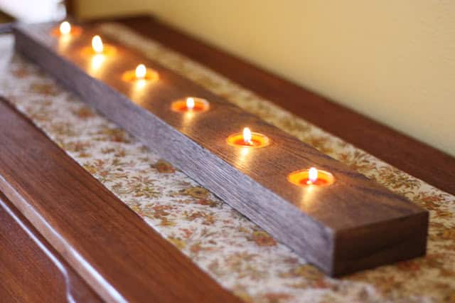 21 DIY Wooden Candle Holders To Add Rustic Charm This Fall 13