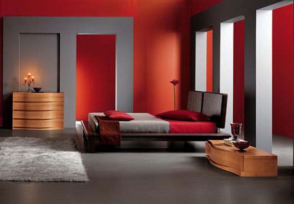 17 Divine Combinations Of Red &amp; Grey In The Bedroom