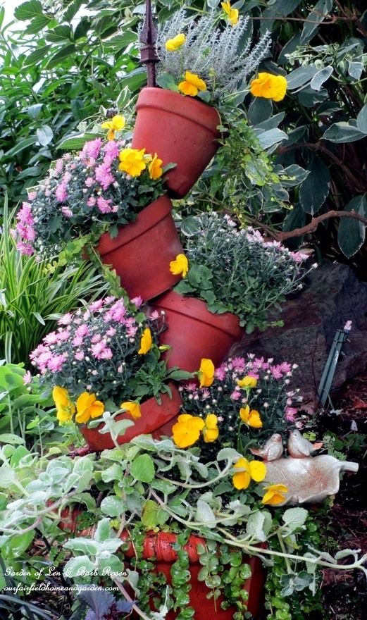 planter tipsy garden pots diy planters pot project projects topsy turvy easy gardens own build gardening hanging fall fairfield attractive