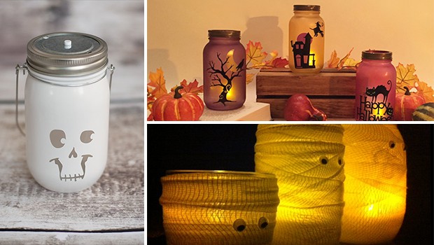 17 Scary Handmade Halloween Mason Jar Decorations With Lots of DIY Ideas