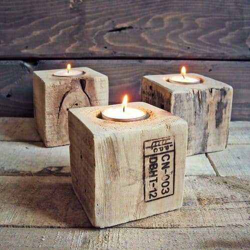 21 DIY Wooden Candle Holders To Add Rustic Charm This Fall