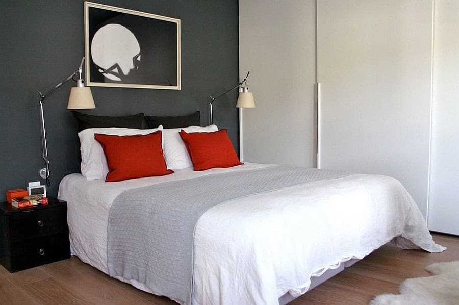 17 Divine Combinations Of Red & Grey In The Bedroom 7