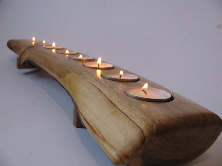 21 DIY Wooden Candle Holders To Add Rustic Charm This Fall 9