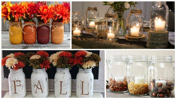 Top 18 The Cheapest DIY Fall Decorations With Mason Jars