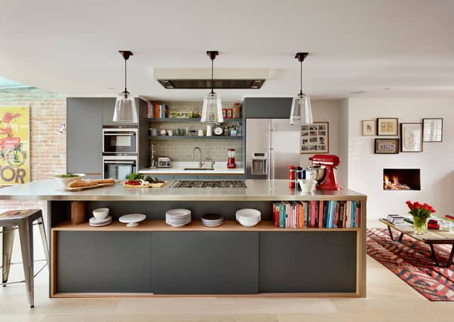 18 Practical Kitchen Island Designs With Open Shelving 10