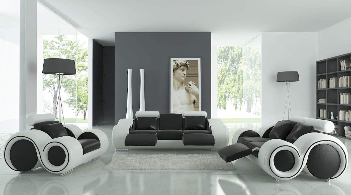 17 Fabulous Black & White Living Room Design Ideas 1