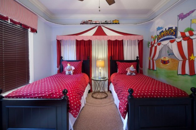 circus themed bedroom theme dumbo disney bedrooms decorating decor decorations rooms carnival designs manor children delight joyful clown bed inspired