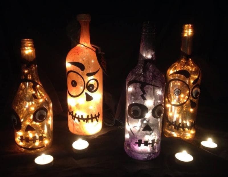 Halloween Scary Cute Lighted Bottles Buy it on: www.etsy.com