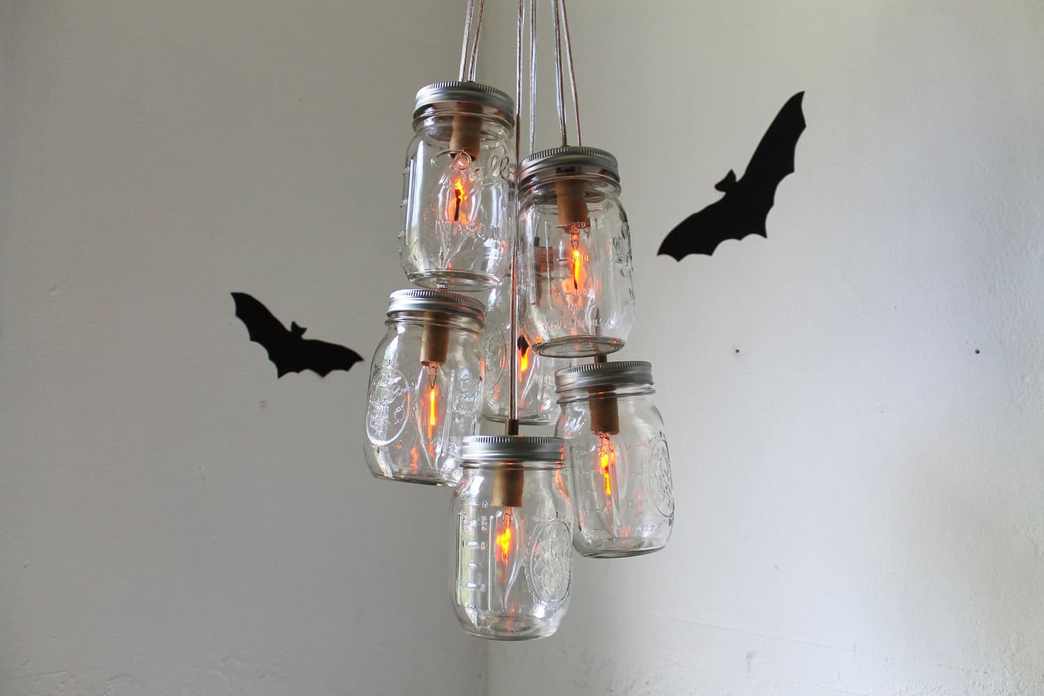 Halloween Mason Jar Chandelier Buy it on: www.etsy.com
