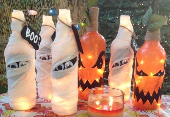 Mummy and Pumpkin Lighted Bottles Buy it on: www.etsy.com