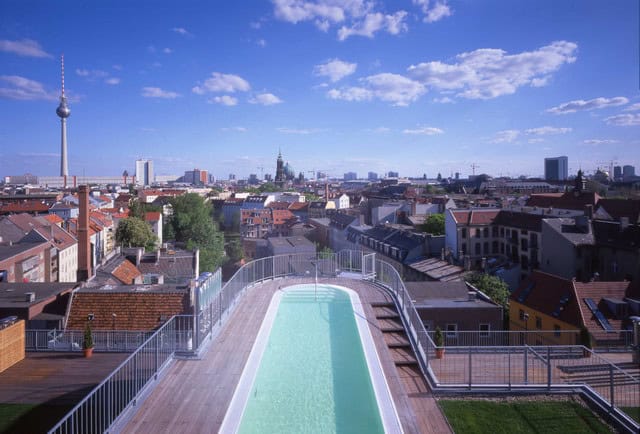 Contemporary Swimming Pool on a Roof Source