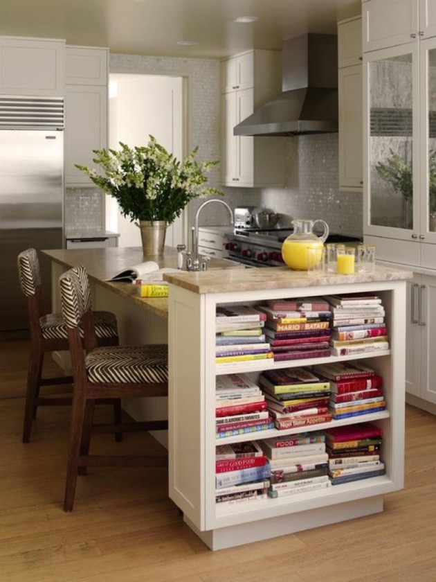 18 Practical Kitchen Island Designs With Open Shelving