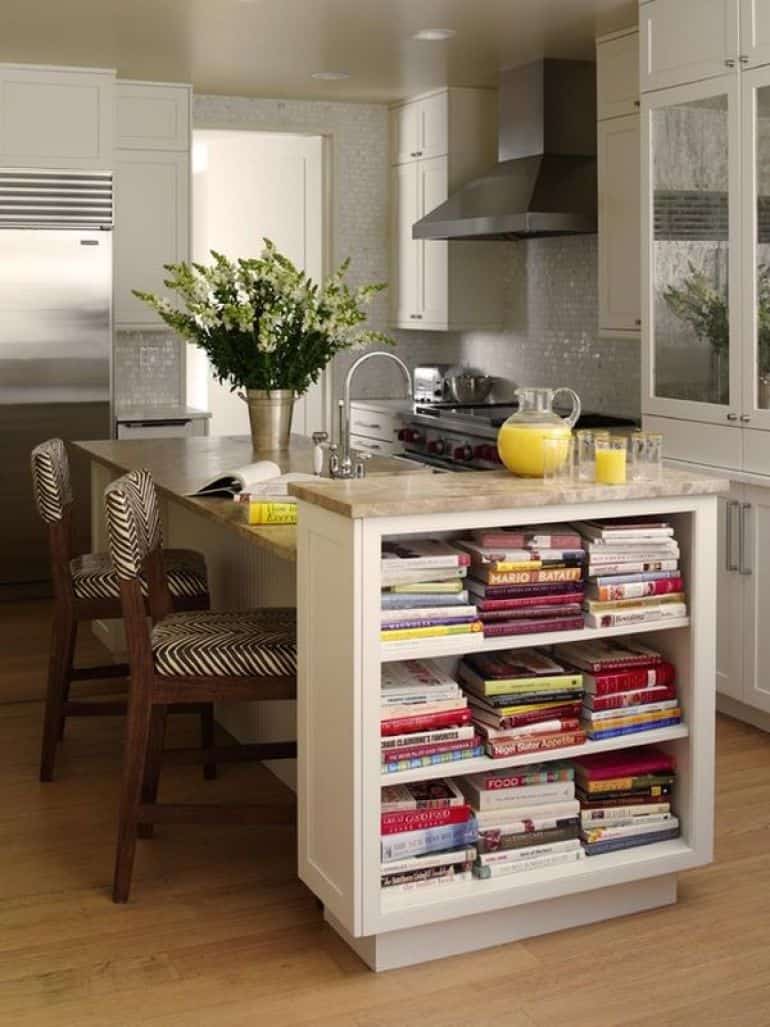 18 Practical Kitchen Island Designs With Open Shelving 2