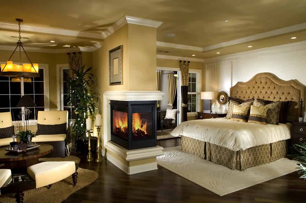 Decorate Large Master Bedroom Fireplace