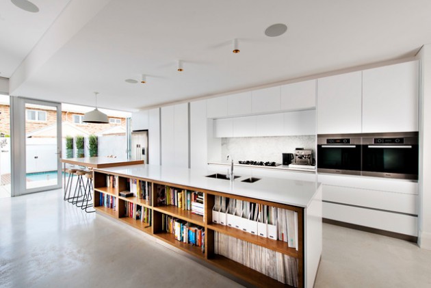 18 Practical Kitchen Island Designs With Open Shelving