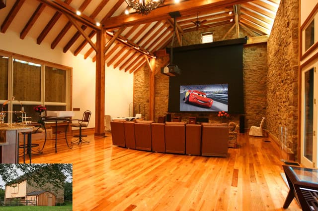 Wonderland Room For The Whole Family- 18 Marvelous Attic Home Cinema Designs 7