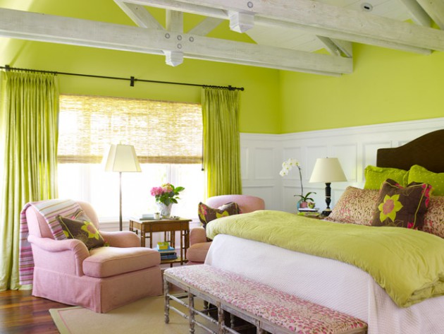 Green & Pink In The Bedroom- 17 Fascinating Ideas