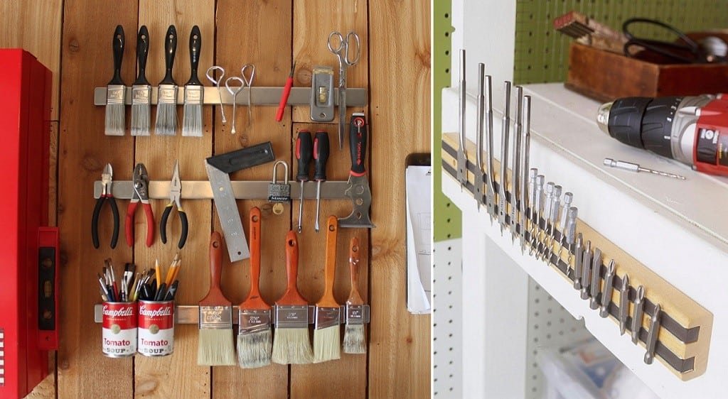 Magnetic strips will keep your metal tools and accessories easily accessible 11