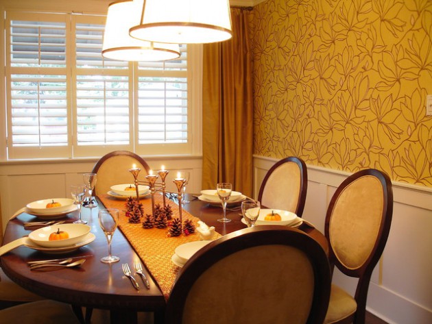 19 Gorgeous Wallpaper Ideas For Your Beautiful Dining Room