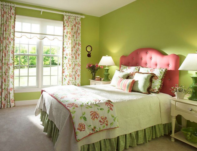 Green &amp; Pink In The Bedroom- 17 Fascinating Ideas