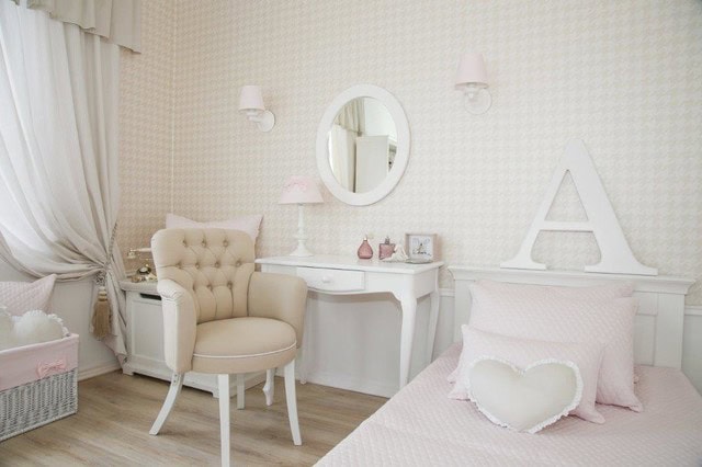 Traditional Kids’ Room in White Source