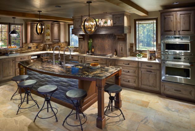 16 Lovely Kitchen Interiors Designed In The Rustic Style