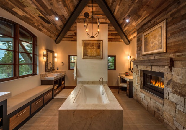 17 Amazing Rustic Bath Designs That Will Make You Feel Comfortable