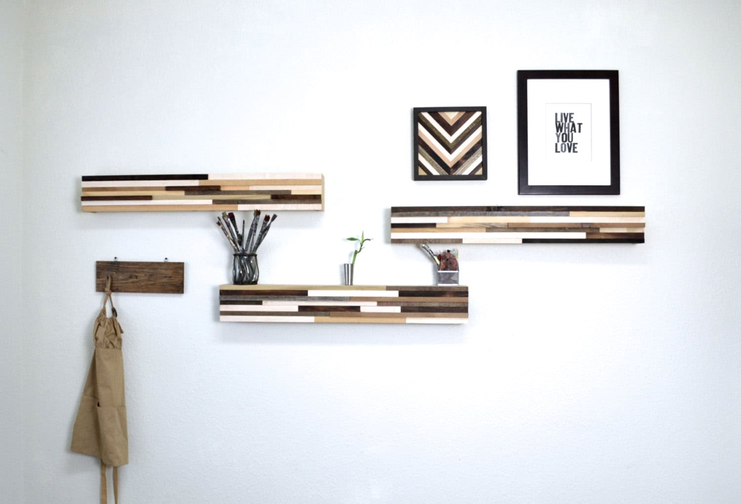 Reclaimed Wood Wall Art Shelf Buy it on: www.etsy.com