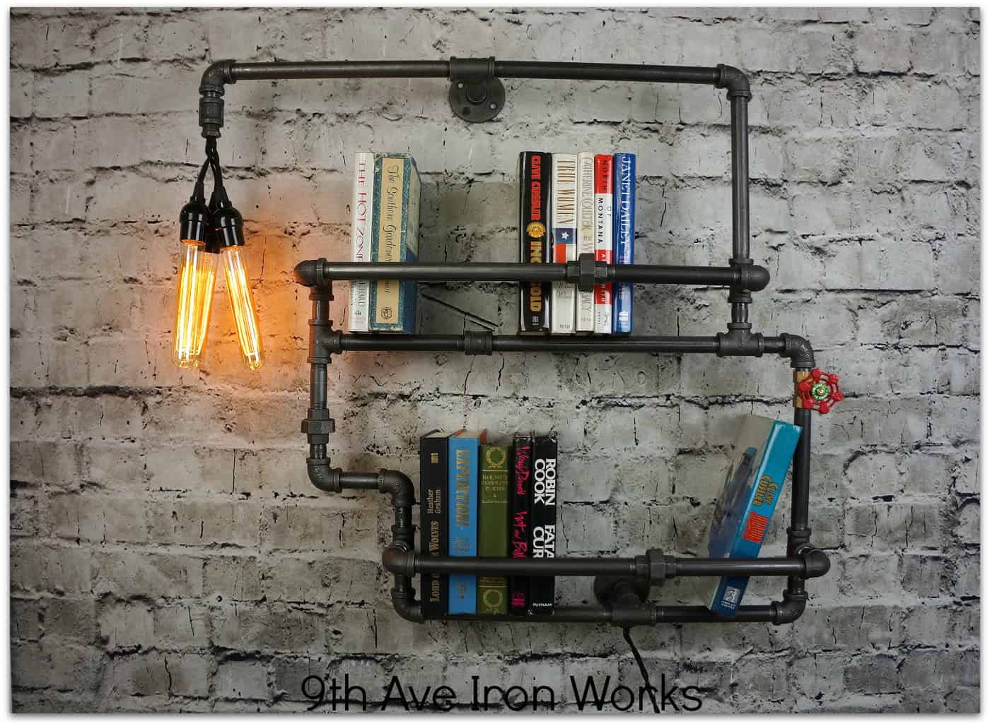 Lighted Brighton Two Tiered Iron Bookshelf Buy it on: www.etsy.com