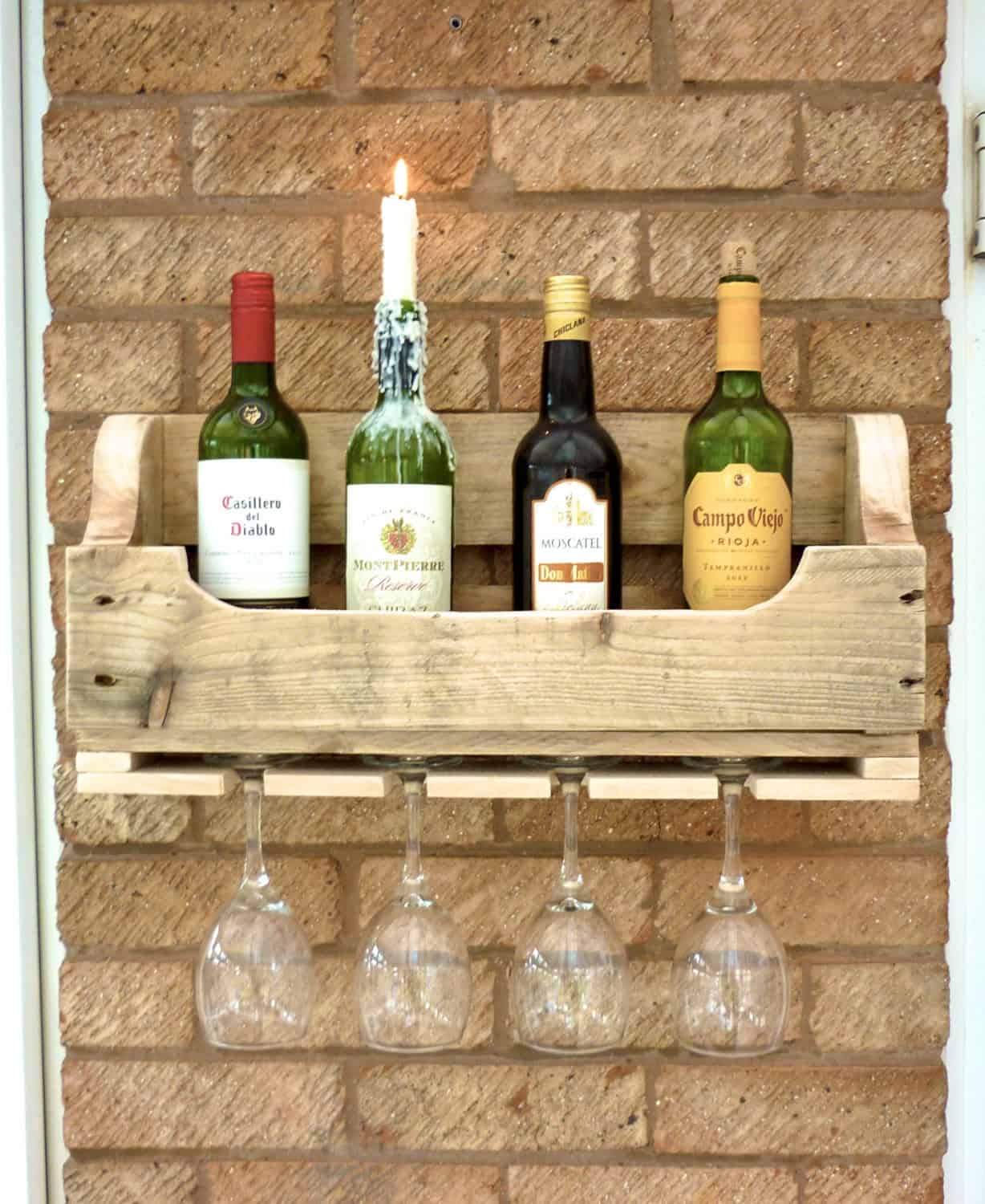 Rustic Wooden Wine Rack Buy it on: www.etsy.com