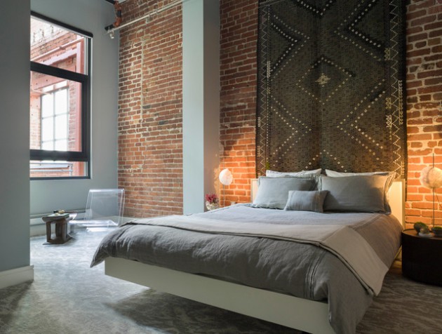 17 Charming Bedroom Designs With Brick Walls