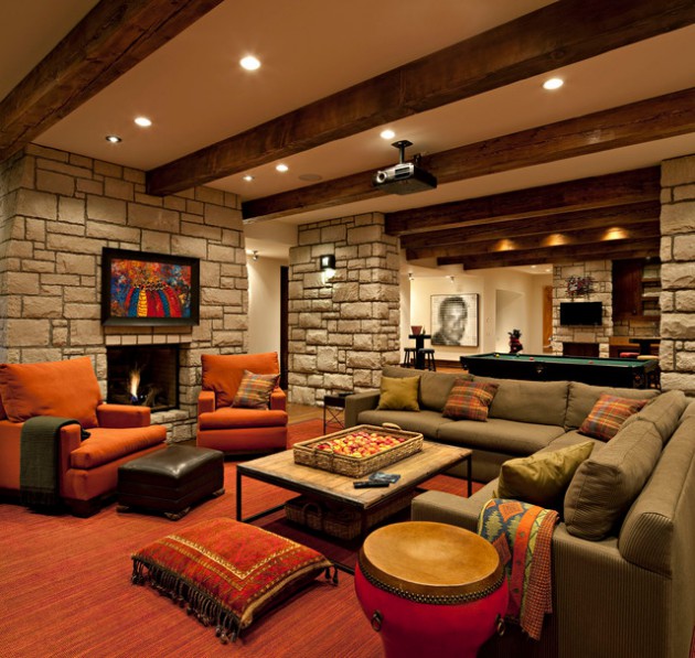 basement cool rustic really modern contemporary decorate super retreat remodeling options smart homes rooms source architectureartdesigns room