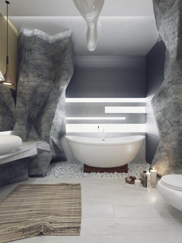 Rocks In The Bathroom- 12 Beautiful Design Ideas