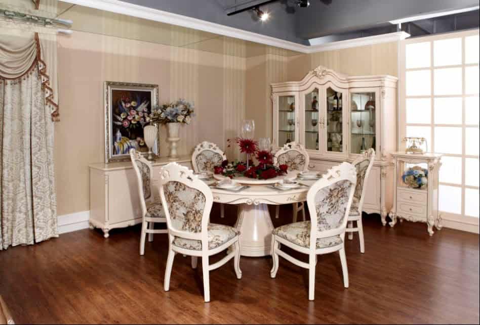 15 White Round Table Design Ideas For Extravagant Look Of Your DIning Room 7