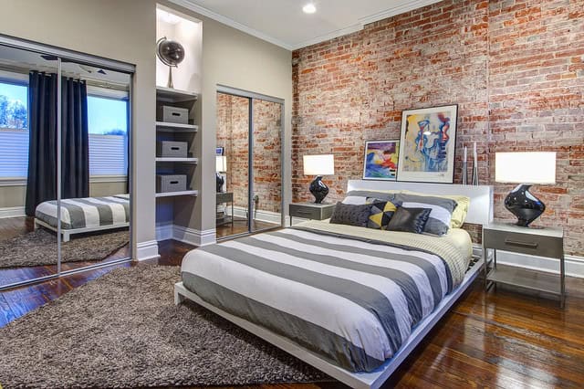17 Charming Bedroom Designs With Brick Walls