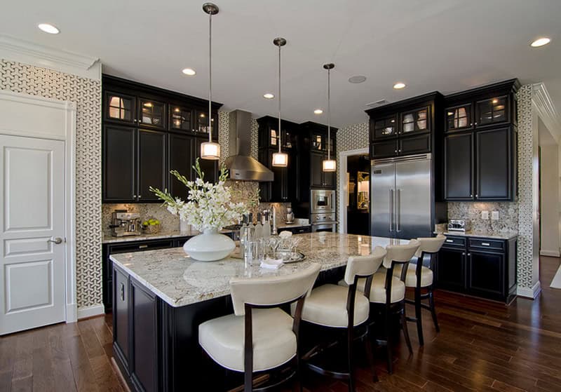 15 Classy Kitchen Designs With White Kitchen Chairs 10