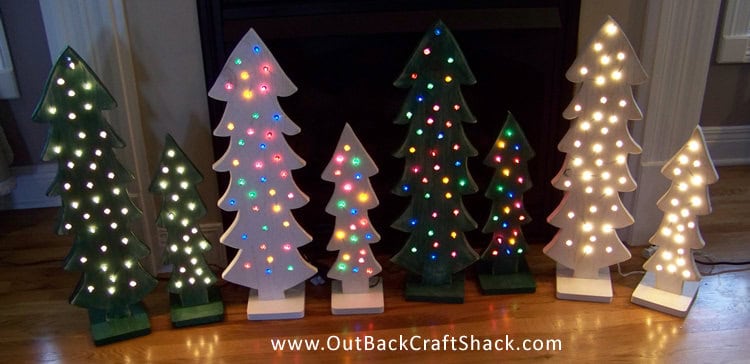 Wood Christmas Tree with lights Buy it on: www.etsy.com