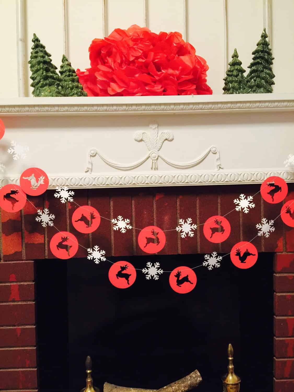 Reindeer and Snowflakes Christmas garland Buy it on: www.etsy.com